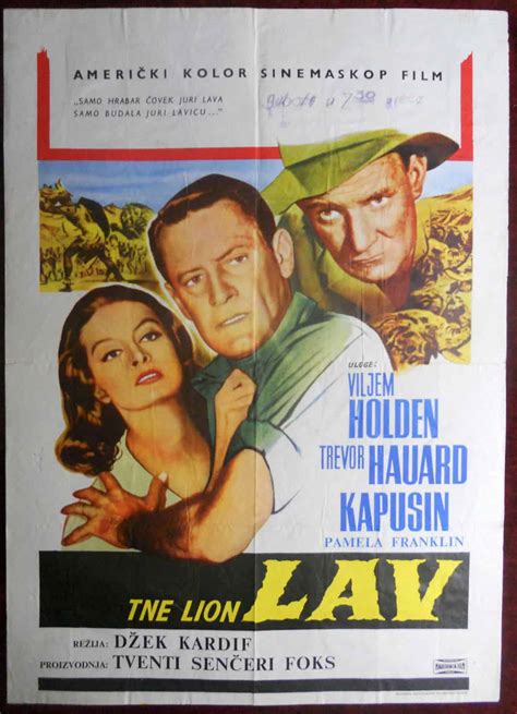 1962 Original Movie Poster The Lion UK Cardiff William Holden Trevor Howard