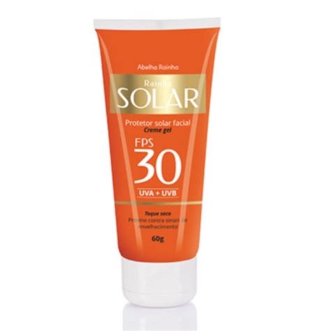 Protetor Solar Facial Creme FPS 30 UVA UVB 60 G Abelha Rainha