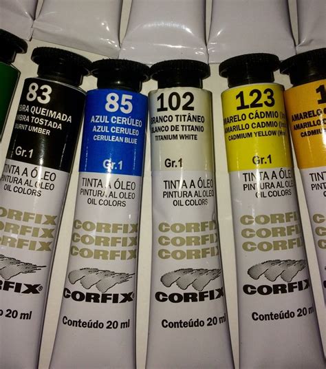 Tinta a Óleo Corfix Cores Básicas 18 cores