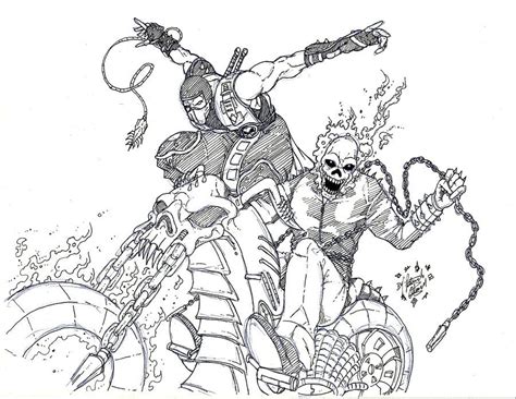 Gambar Mewarnai Ghost Rider