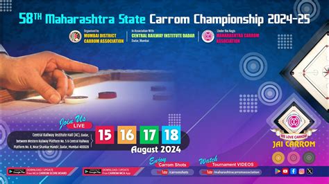 MCA Live Carrom QF Yogesh Dhongade Mumbai Vs Vikas Dharia Mumbai