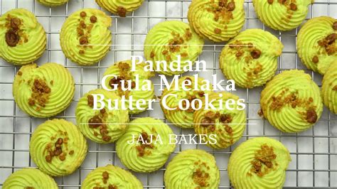 Pandan Gula Melaka Butter Cookies Kue Semprit Pandan Gula Melaka