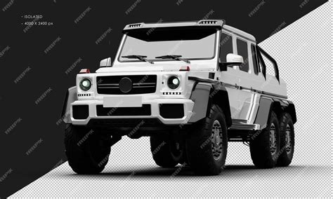 Premium Psd Isolated Realistic Metallic White Exclusive Six Wheel