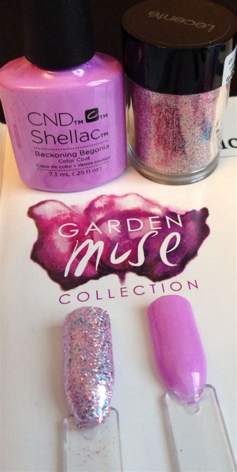 Cnd Shellac Beckoning Begonia And Goddess Multi Glitz Lecente Glitter