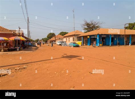 Bissau, Republic of Guinea-Bissau - January 6, 2020: Street scene in