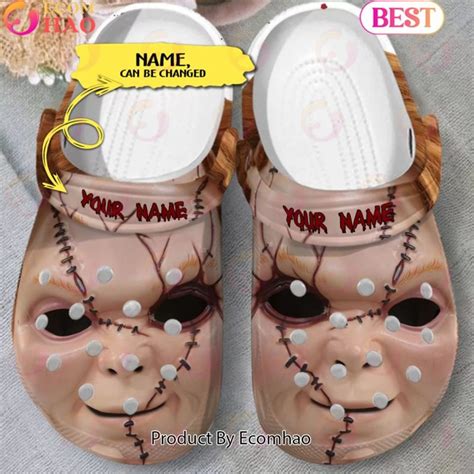 Scary Chuckys Face Horror Characters Custom Name Crocs Ecomhao Store