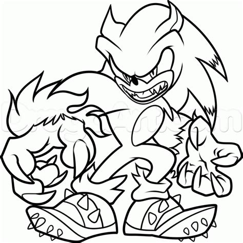 Sonic The Werehog Coloring Pages To Print Az Sketch Coloring Page