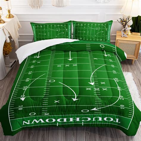 Bsntho Football Court Comforter Set For Kids Boys American Football