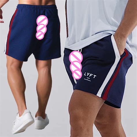 Invisible Open Crotch Outdoor Sex Men S 2 In 1 Sports Shorts Running