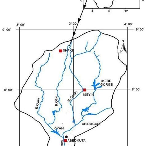 Map Showing Ogun Drainage Basin Download Scientific Diagram