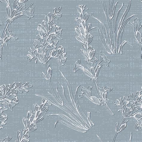 Premium Vector Lavender Flowers Seamless Pattern