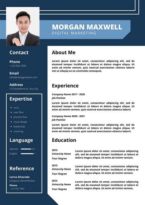 Page Free Custom Printable Corporate Resume Templates Canva 51 OFF