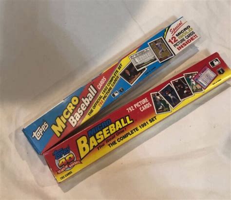 1991 1992 Topps Micro Baseball Cards Factory Sealed Sets 792 Cards In