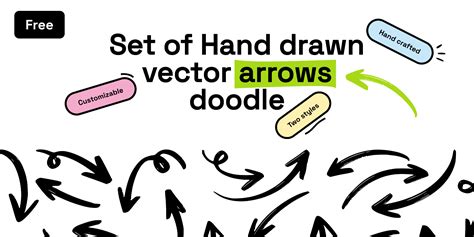 Set Of Hand Drawn Vector Arrows Doodle Figma