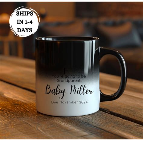 Pregnancy Reveal Grandparents Mug Grandma Grandpa Grandbaby Coming Soon