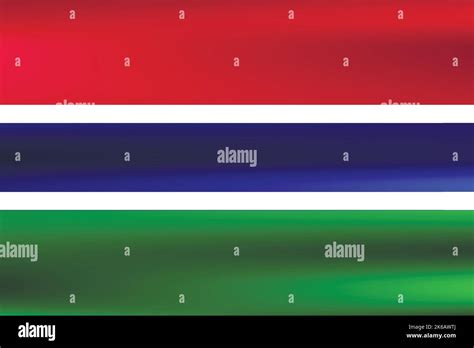 Flag Of Gambia Gambian National Symbol In Official Colors Template