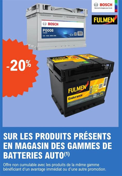 Promo Sur Les Produits Pr Sents En Magasin De La Gamme De Batteries