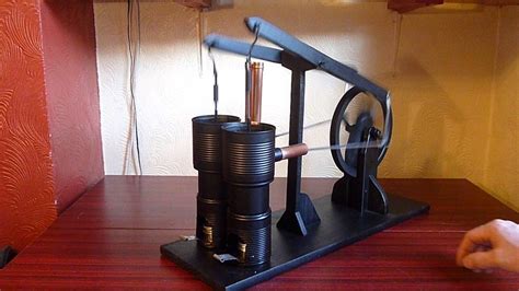 Homemade Twin Walking Beam Stirling Engine Youtube