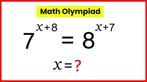 Math Olympiad A Nice Exponential Problem Vijay Maths Youtube