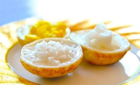 Coconut Custard Dessert Khanom Krok Thai Dessert Dessert Drinks