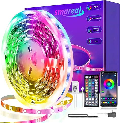 Smareal M Ft Led Strip Lights Led Lights Strip Music Sync Color