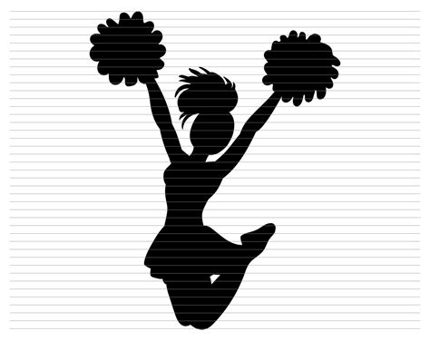 Cheerleader Svg Cheer Svg Cheer Clipart Cheer Mom Cheer Silhouette