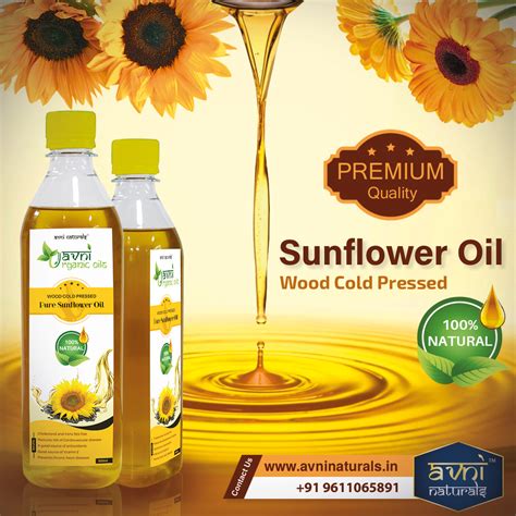 Wood Cold Pressed Sunflower Oil Avni Naturals