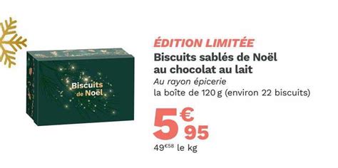 Promo Biscuits Sablés De Noël Au Chocolat Au Lait Chez Picard