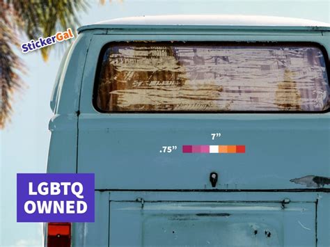 Lesbian Pride Flag Sticker Sunset Lesbian Pride Flag Sticker StickerGal S Shop