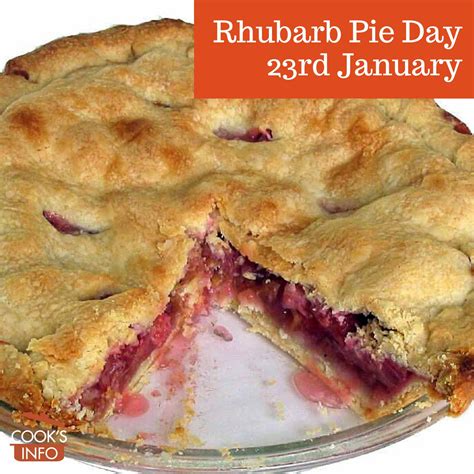 Rhubarb Pie Day Cooksinfo