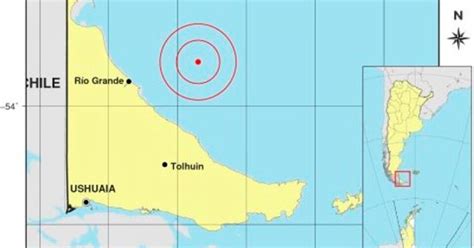 Un sismo de magnitud 4 3 en el Mar Argentino se sintió en Tierra del