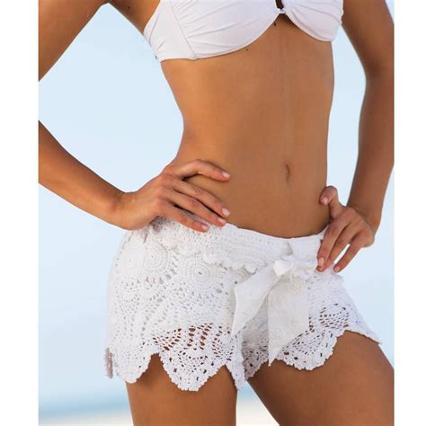 Letarte Crochet Tie Waist Shorts White 125 Ships Free Tie Waist Shorts White Shorts Crochet