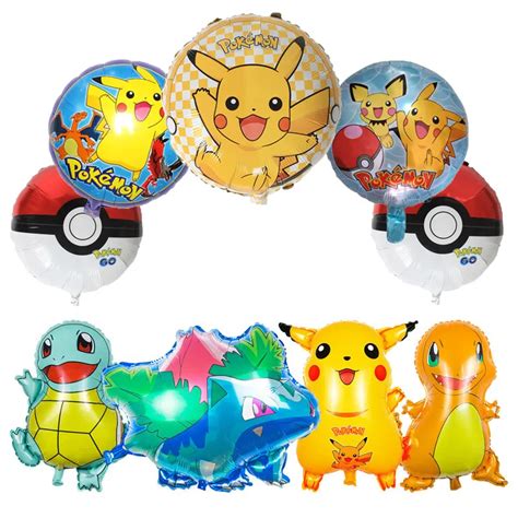 1 шт. мультфильм Пикачу из Pokemon Go гелиевая фольга воздушные шары ...