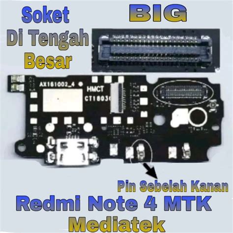 Jual Papan Conektor Charger Xiaomi Redmi Note X Big Con Tc Mic