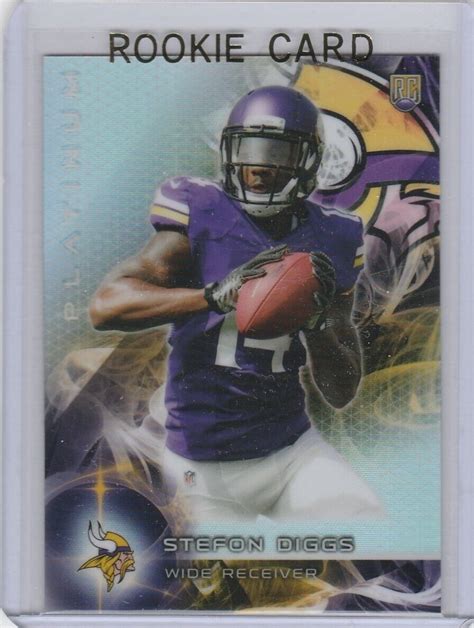 Stefon Diggs Rookie Card Topps Platinum Football Rc Minnesota