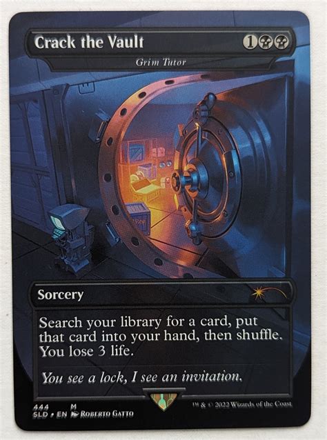 Foil Crack The Vault Grim Tutor From Secret Lair Drop Series Proxy