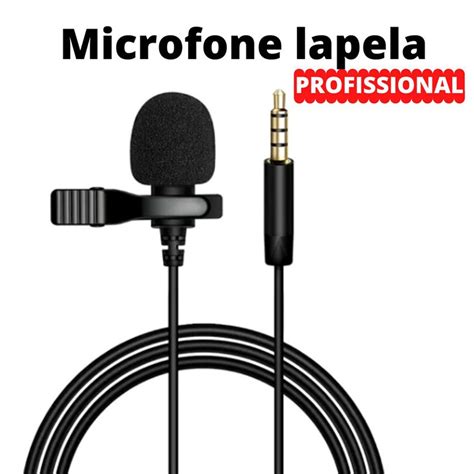 Microfone Lapela Celular Smartphone Profissional Stereo P3 Shopee Brasil