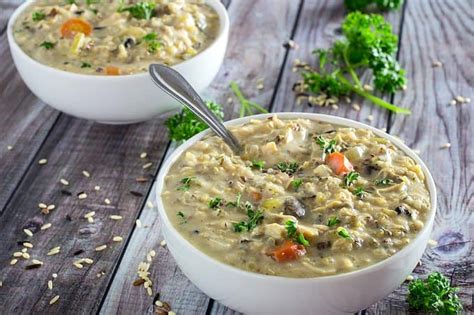 Slow Cooker Creamy Chicken And Wild Rice Soup • Dishing Delish