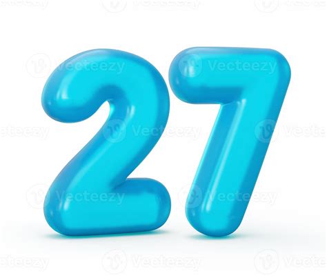 gelée bleue chiffre 27 vingt sept isolé sur fond blanc gelée alphabets ...