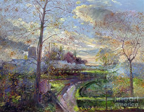 Smoke Drift Autumn Painting By Timothy Easton