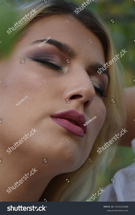 Blonde Girl In The Woods Over Royalty Free Licensable Stock Photos Shutterstock