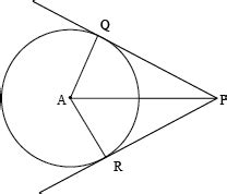 In The Given Figure Pq And Pr Are Tangents To A Circle With Centre A