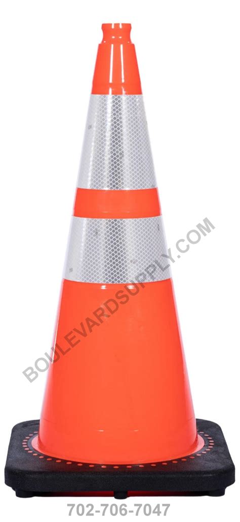 28 Inch Traffic Cones 7 LB JBC PVC Safety Cones