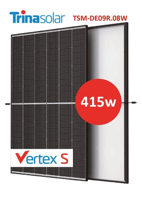 W Trina Vertex S Solar Panel De R Black Frame Glas Folie