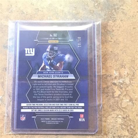 2023 Panini Mosaic No Huddle Michael Strahan Gold Disco 10 Giants EBay