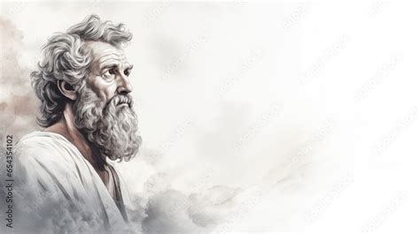 Background Illustration Of Apostle John In Island Of Patmos Being