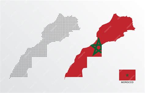 Premium Vector Set Of Political Maps Of Morocco With Regions Isolated