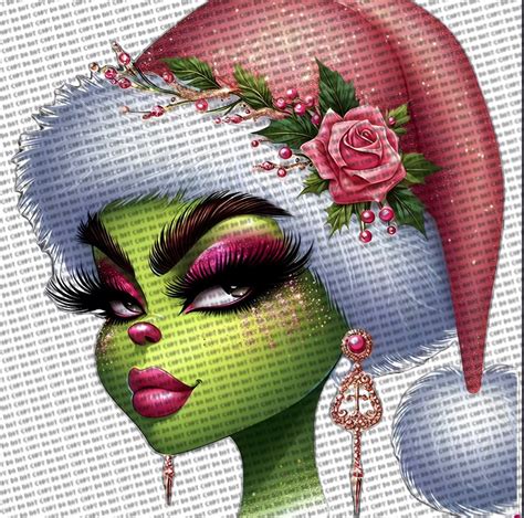 Pretty Mrs Grinch Png And Jpeg Etsy