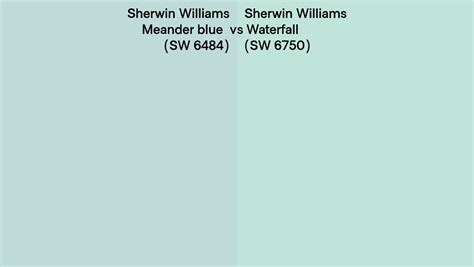 Sherwin Williams Meander Blue Vs Waterfall Side By Side Comparison