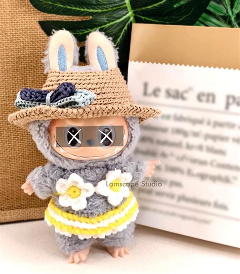 3 IN 1 Hawaiian Bikini Labubu Outfit Crochet Pattern Festive Cosplay Outfit Collectible Doll